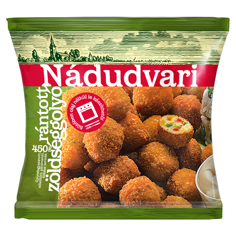 Nádudvari rántott zöldséggolyók 450 g fagyasztott