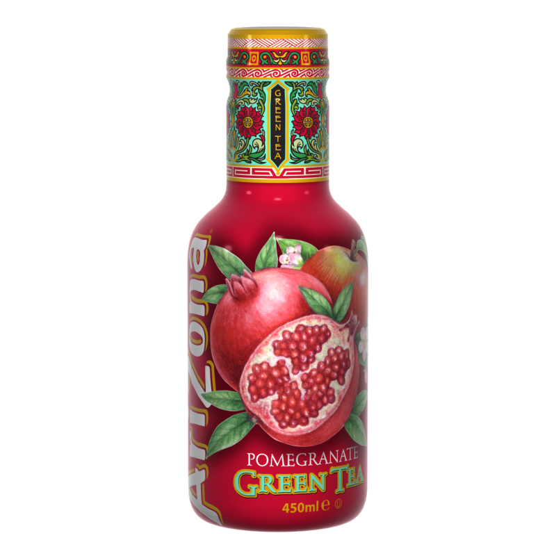 AriZona szénsavmentes üdítőital zöld tea kivonattal 450 ml gránátalma