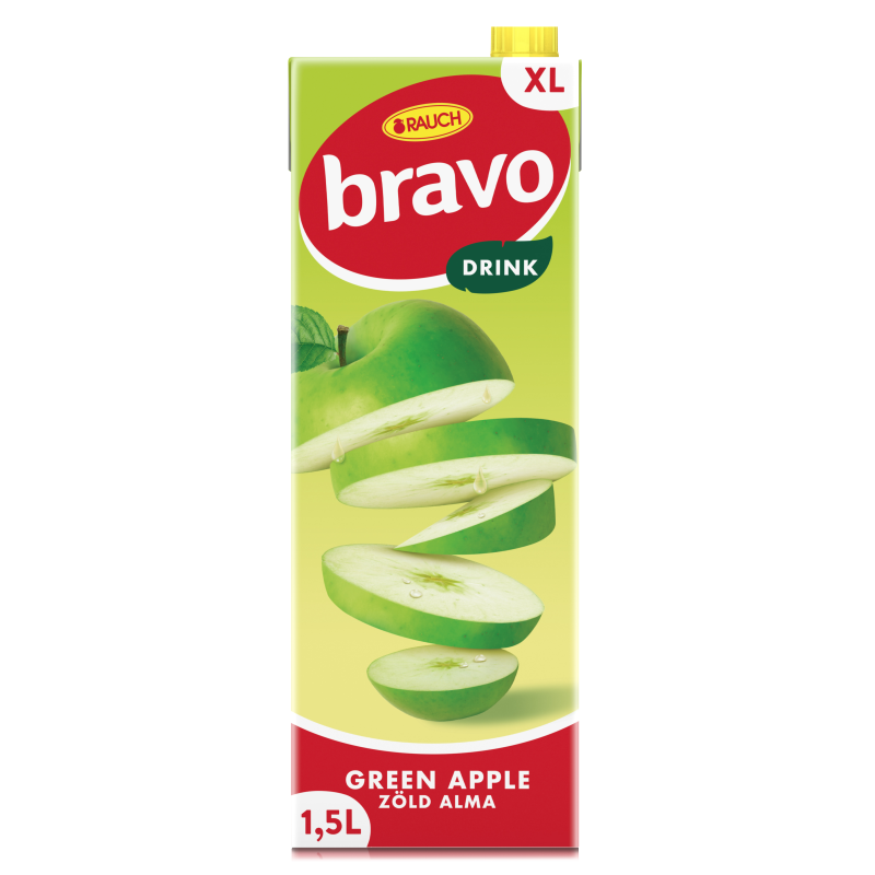Rauch bravo gyümölcsital 1,5 l zöld alma 12%