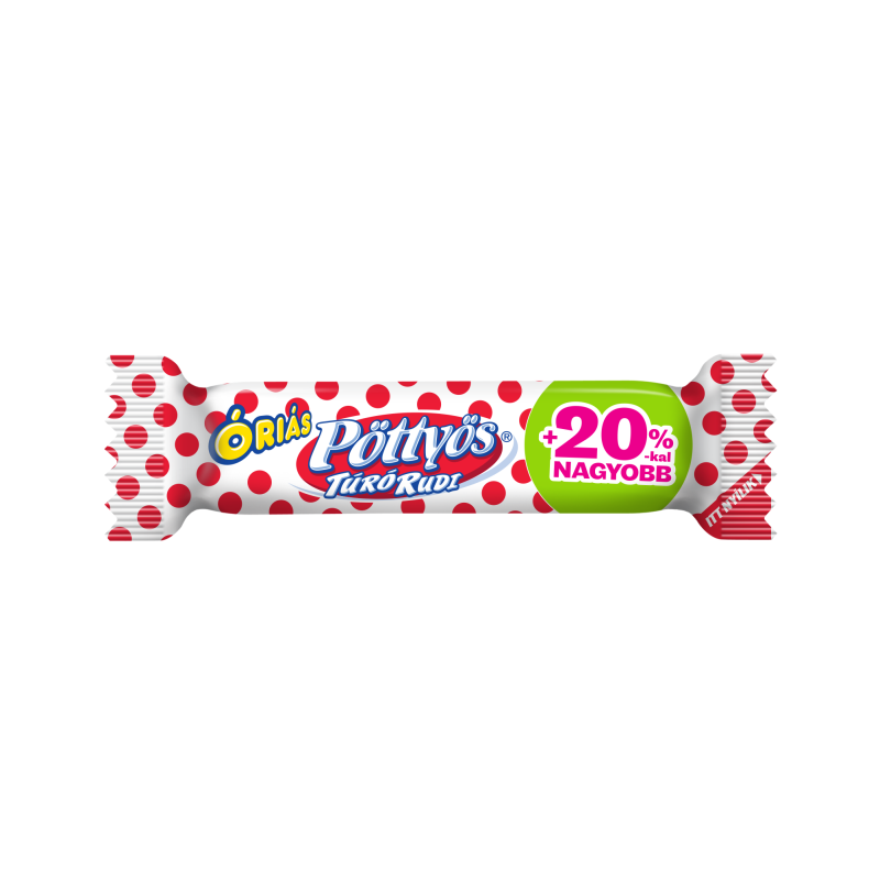 Pöttyös Óriás Túró Rudi 51 g +20%, étbevonóval, natúr