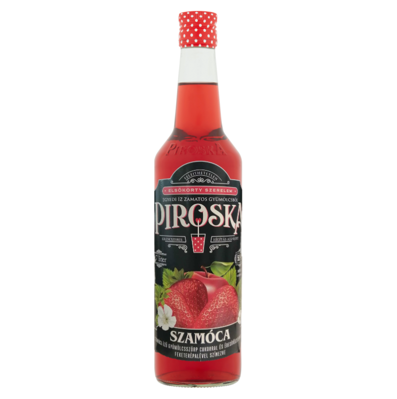 Piroska gyümölcsszörp 0,7 l szamóca, édesítőszerrel