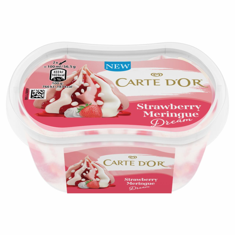 Carte d'Or jégkrém 200 ml epres habcsók