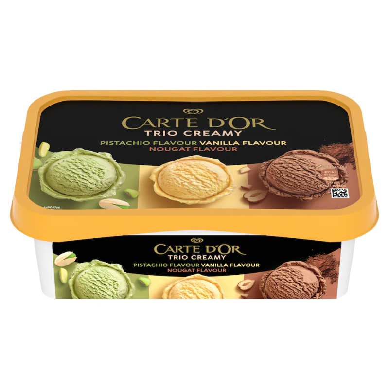 Carte d'Or jégkrém 1 l Trio Creamy (pisztácia-vanília-mogyorónugát)