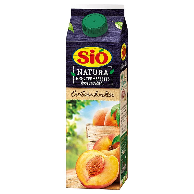 Sió Natura gyümölcslé 1 l rostos őszibarack nektár 50%
