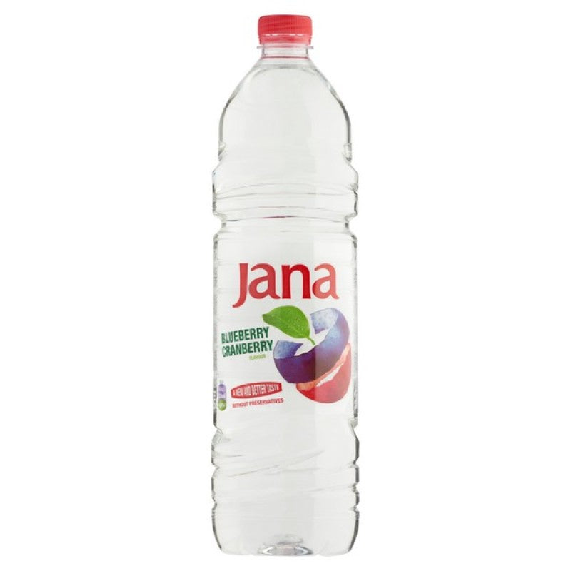 Jana ízesített szénsavmentes üdítőital 1,5 l vörös áfonya & kék áfonya ízű