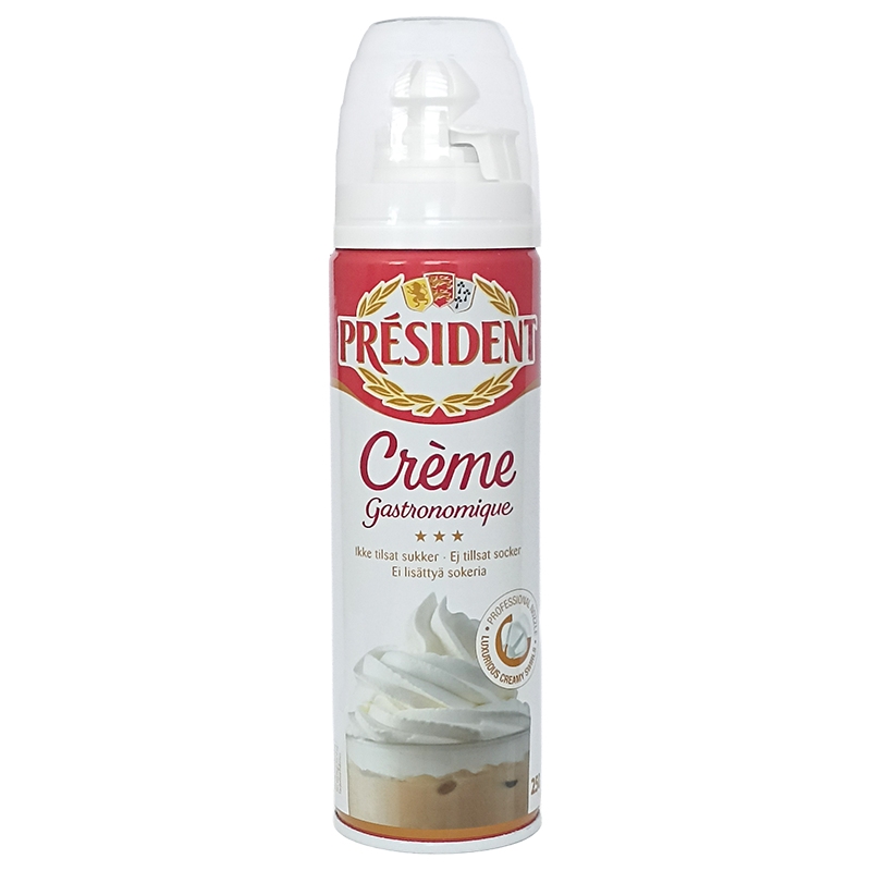 President tejszínhab spray 250 g cukormentes